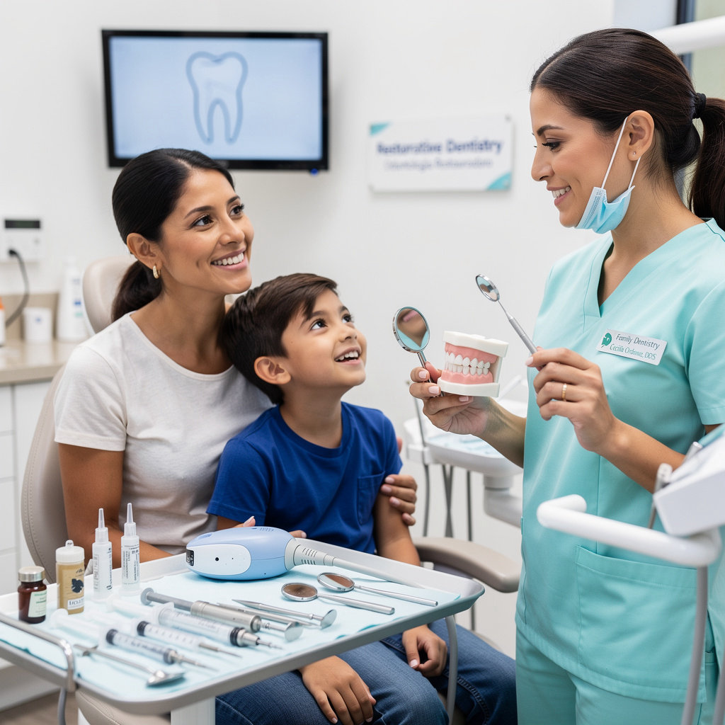 Family Dentistry: Cecilia Ordonez, DDS restorative dentistry services including dental crowns, bridges, and implants in Santa Barbara